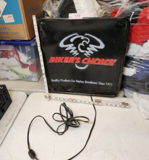 y153- Bikers Choice Lighted Sign. Lights up - Image 1