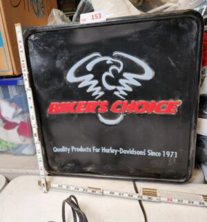 y153- Bikers Choice Lighted Sign. Lights up - Image 2