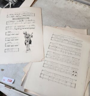 y158- antique prints and sheet music - Image 3