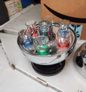 y178- Mid-Century Modern (MCM) bowling ball decanter set - Image 2