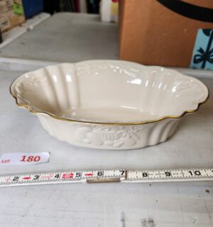 y180- Lenox 24kt gold harvest centerpiece bowl