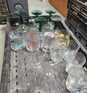 y190- glassware. Black Crate Not Included - Image 1