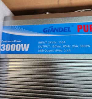 y213- giandel pure sine wave inverter 3000w. Model PS-300KAR-24V - Image 2