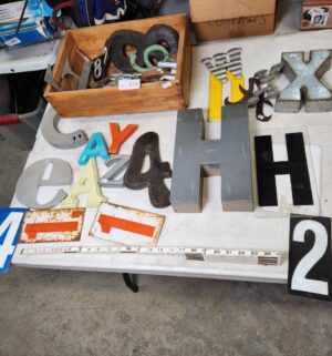 y218- vintage assorted letters