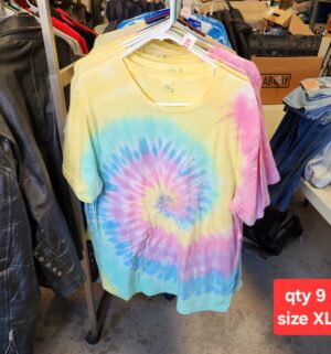 y229- Tye-Dye Shirts. Qty 9 Size XL - Image 1