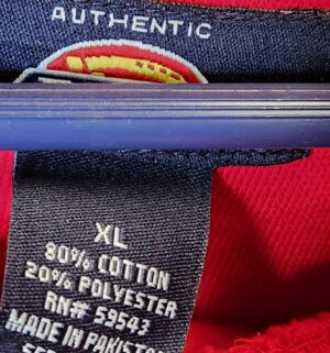 y243- Red Dickies Hoodie Size XL - Image 3