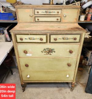 y271- antique 1920s tallboy dresser - Image 1