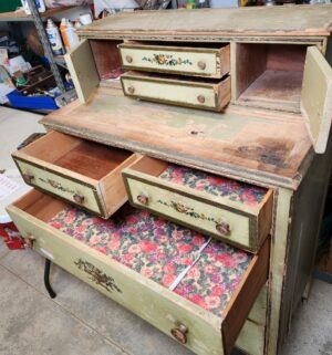 y271- antique 1920s tallboy dresser - Image 4