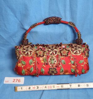y276- Mary Frances silk beaded handbag - Image 1