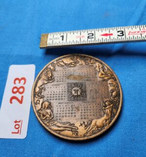 y283- 1974 Franklin Mint Annual Calendar Art Medal - Image 1