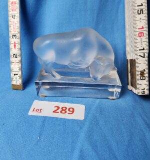 y289- Lalique crystal bull figurine - Image 1