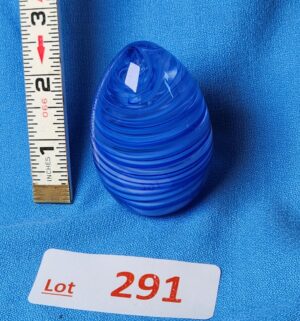 y291- vintage 1980s glass paperweight - Image 1