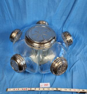 y297- Antique Glass Candy Jar. Great Condition - Image 1