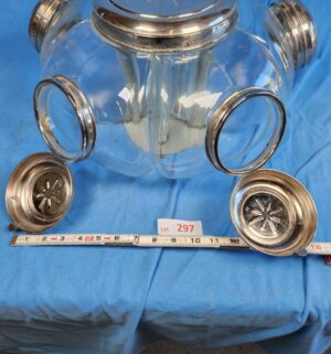y297- Antique Glass Candy Jar. Great Condition - Image 3