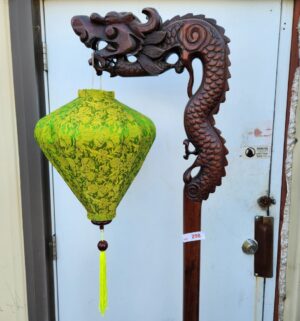 y298- 1920s Chinese Rosewood Carved Floor Lamp - Image 2