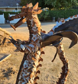 y300- Stunning Metal Sculpture of a Dragon. Locally Made in Fresno. FREE Crane DELIVERY to Fresno/Clovis Area - Image 2