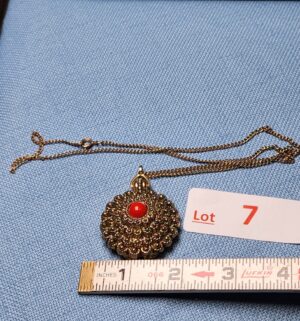 z7- vintage Callejero gold-tone perfume locket pendant