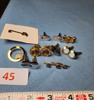 z45- Vintage Cuff Links. Tie pins