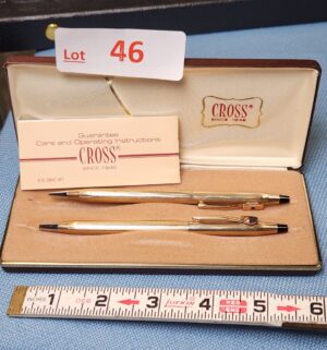 z46- Cross 10kt gold filled pen, pencil set