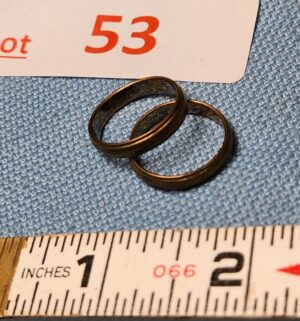 z53- Pair of 18k gold plated rings by Karatclad