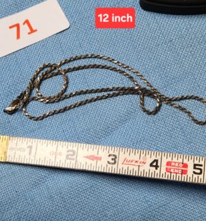 z71- Sterling Silver 12 inch Necklace