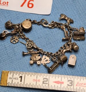 z76- Sterling Silver Charm Bracelet