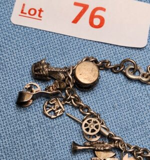 z76- Sterling Silver Charm Bracelet - Image 4