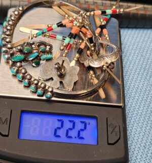 z77- Sterling Silver Turquoise earrings, bracelet - Image 4