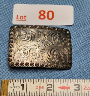 z80- Antique Sterling Silver Wage Buckle
