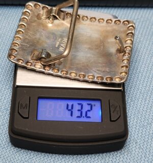 z80- Antique Sterling Silver Wage Buckle - Image 4