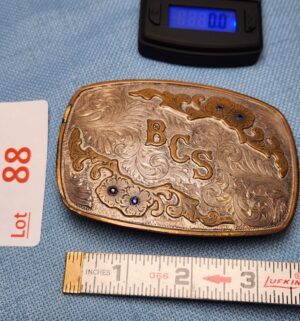z88- Extra Large Sterling Overlay Buckle