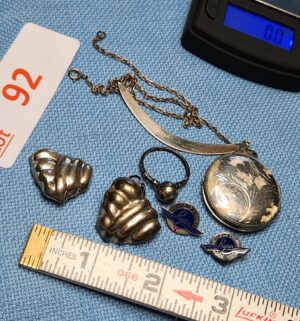 z92- Scrap Sterling Silver jewelry, pins
