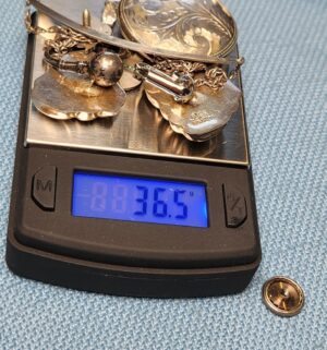 z92- Scrap Sterling Silver jewelry, pins - Image 5