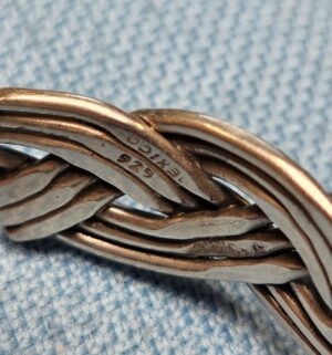 z95- Sterling Silver Braided Bracelet - Image 3