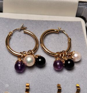 z98- 14k gold earrings. Bead it by Jotaly