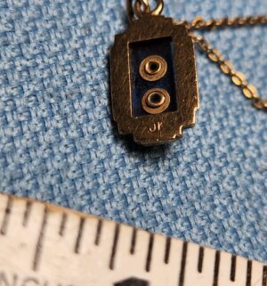 z101- 1930s 10k gold Chowchilla High School Pendant. Gold tone chain - Image 3
