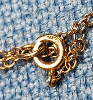 z103- 10k & 12k Rose GoldBlack Hills Gold grape leaves pendant & 10k Chain - Image 4