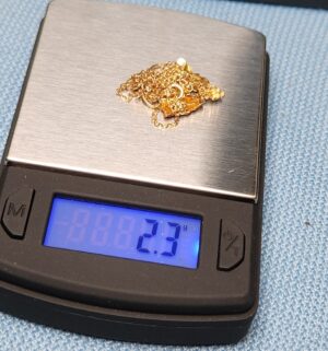 z103- 10k & 12k Rose GoldBlack Hills Gold grape leaves pendant & 10k Chain - Image 5