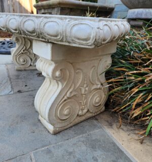 a10- 3pc Cement Bench. Very Good Shape - Image 3