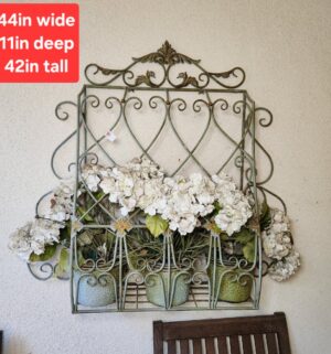 a50- rustic metal wall basket planter