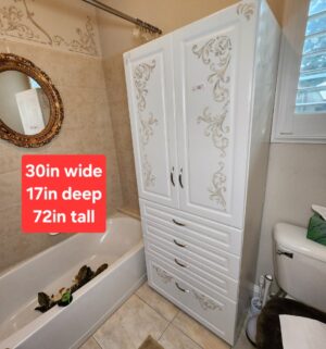 a60- Tall Dresser Cabinet. Excellent Condition