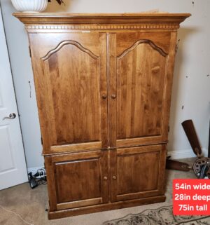 a76- Very Large Computer Armoire. 1 Piece - Image 5