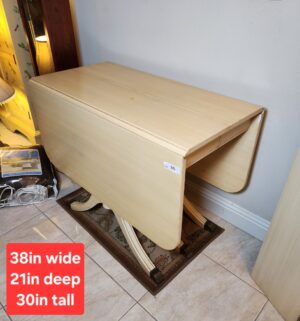 a86- Mid Century Drop leaf dining table w/ extensions