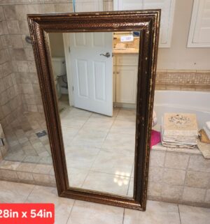 a182- large metal frame mirror