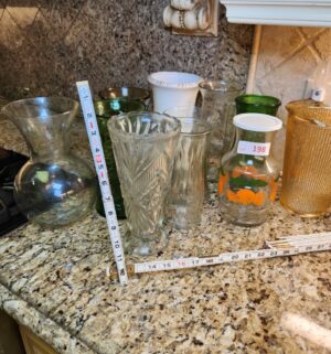 a198- glass vases