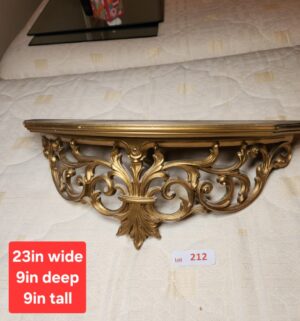 a212- vintage syroco wall shelf