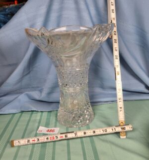 a486- large shannon cut crystal vase