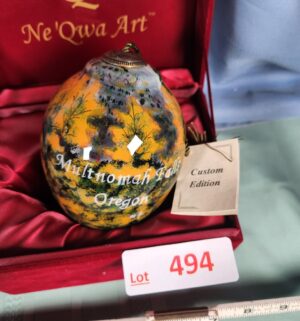 a494- Ne Qwa Art hand-painted glass ornament - Image 3