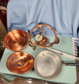 a503- copper and brass chafing dish - Image 3