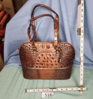 a518- Brahmin vintage 25th Anniversary handbag crocodile-embossed leather